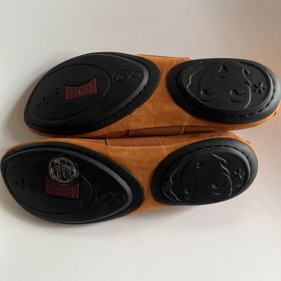Camper Right Nina Ballerina Flats Brown Nubuck Leather Women’s Size 40  New - Picture 11 of 13